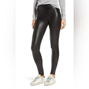 SPANX SPANXshape Faux Leather Leggings, size small, black
